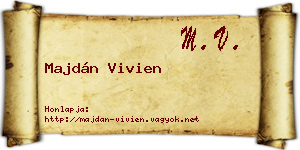 Majdán Vivien névjegykártya